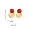 Elegant Ankola Red Enamel Drop Earrings: Asymmetrical, Color Block Jewelry for Autumn/Winter Fashion