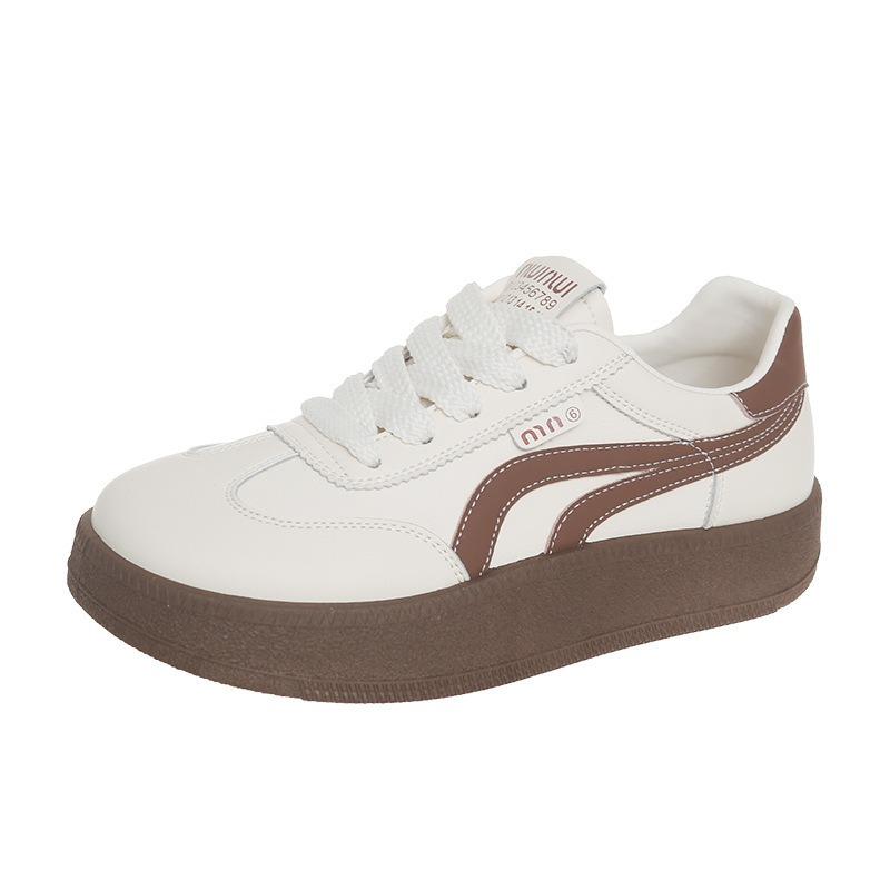 First layer cowhide little white shoes children's shoes platform women's autumn new casual sports shoes board shoes