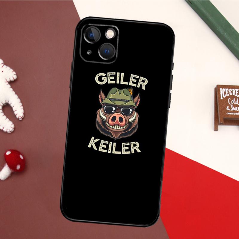 Cute Wild Boar Funny Cartoon Case For iPhone 16 15 14 Plus 13 12 11 Pro Max Mini 7 8 Plus X XR XS Max Cover