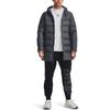 Under Armour Solid Mid-Length Hooded Down Jacket Men Outerwear Grey 1373663-012