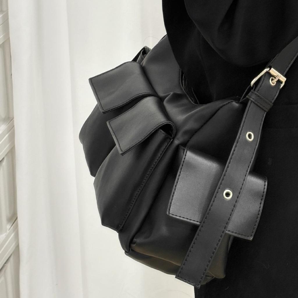 Crossbody Bag Multi-pocket Single-shoulder Commuter Tote Bag Korean Simple Casual Fashionable Comfortable All-matching