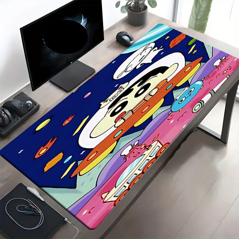 Crayon Shin Baskılı Mouse Pad, Kaymaz Masaüstü klavye Matı, PC Dizüstü Oyun Çalışma Günlük Kullanım için, Havalı Festival Sürpriz Hediye