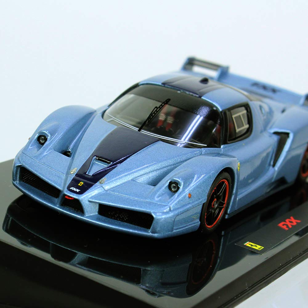 MATTEL DL Ferrari FXX Elite Finished Product 1/43 (Turquoise/Blue Stripes)