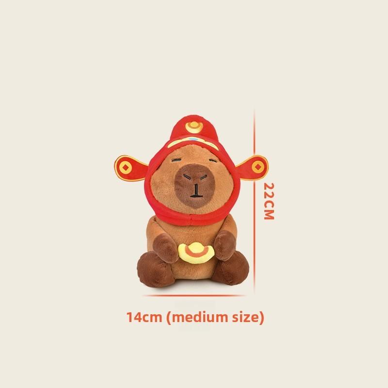 Joyful Lion Dance God Of Wealth Capybara Plush Pendant With Hanging For Year New