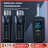 XLR Transmitter and Receiver Microphone Wireless System Wireless Mic Adapter for Audio Mixer Dynamic Mic Electric Guitar Bass