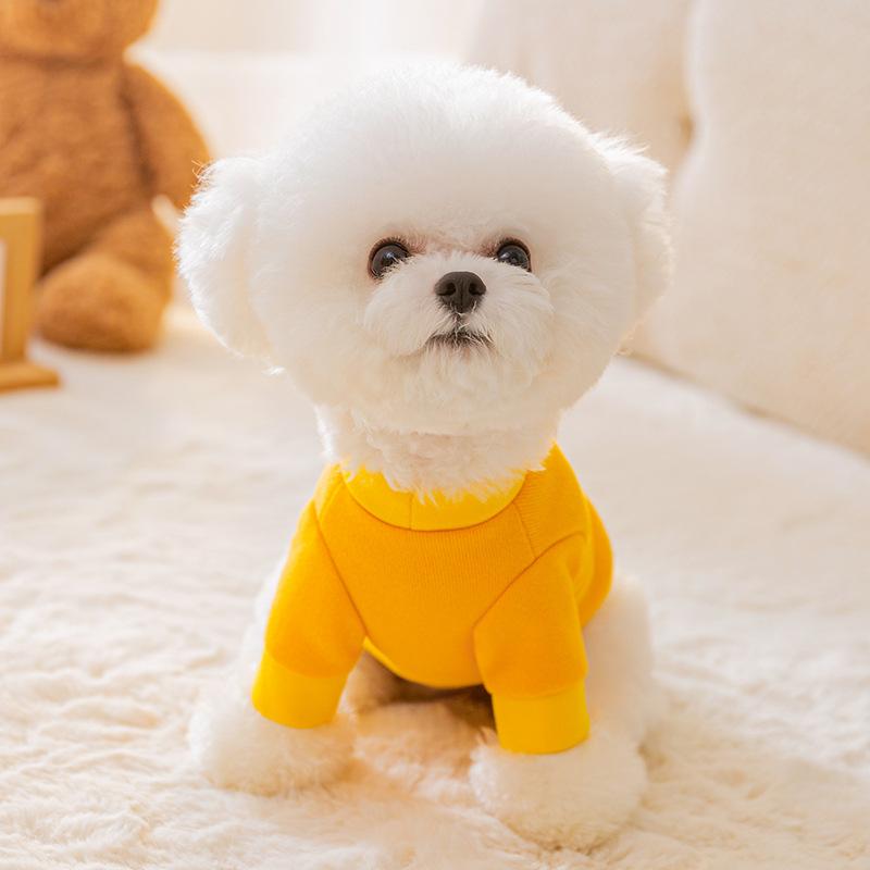Autumn and Winter Bichon Yorkshire Small Dog Two-legged Sweater Cat Can Be Towed Warm Pet Dog Dog Clothes