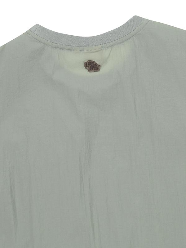 BBC EARTH Pocket Color Block Woven Round T-Shirt_Olive