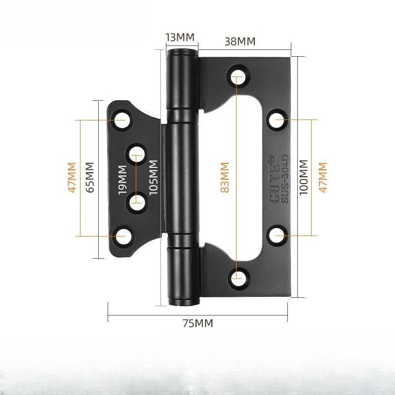 4/5 Inches 2Pcs (1 Pair) Door Butt Hinges Furniture Hardware Accessories 304 Stainless Steel Flat Door Thick High Quality Hinge