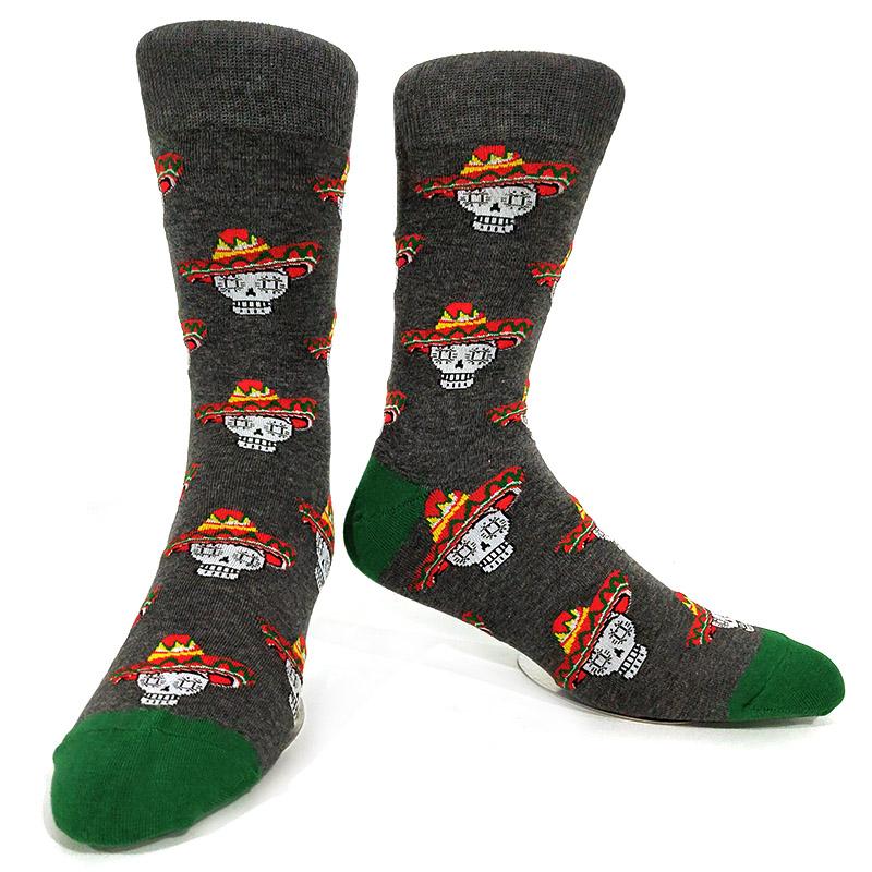 Novelty Happy Funny Men Graphic Socks Cotton Poker Corgi Frog Crazy Burger Piranh Wolf Avocado Eagle Sock