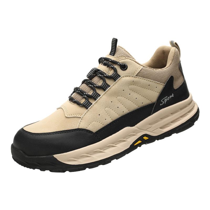 

Рабочая обувь Мужская износостойкая и устойчивая к завязыванию защитная обувь Нескользящая мягкая подошва Стальная сумка-голова Противоударные и ударопрочные рабочие туфли 46