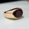 Natural Dark Red Ruby Sterling Silver Rose Gold Fill Ring Jewelry, Handmade Artisan Gift Ring