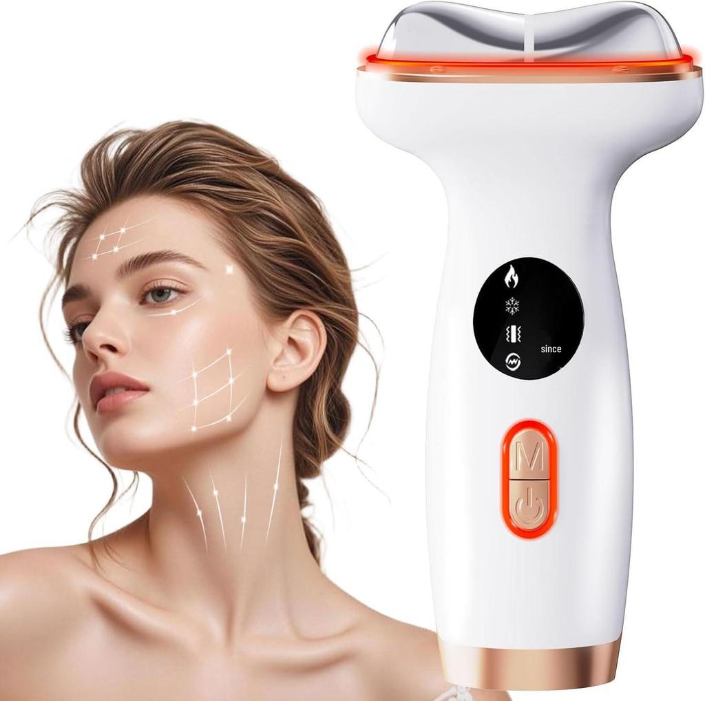 Neck Beauty Device: Anti-Wrinkle Vibration Massager & LED Skin Lifter