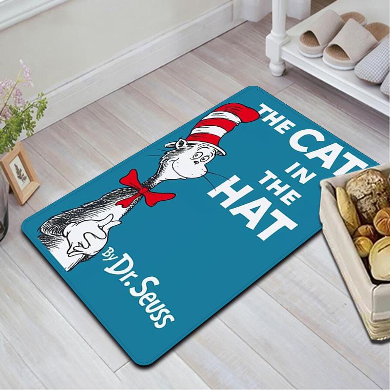 Dr. Seuss's The Cat in the Hat Rug Floor Mat for Living Room or Bedroom Soft and Comfortable Carpet a Gift for Birthday and Holiday.NFF0928218