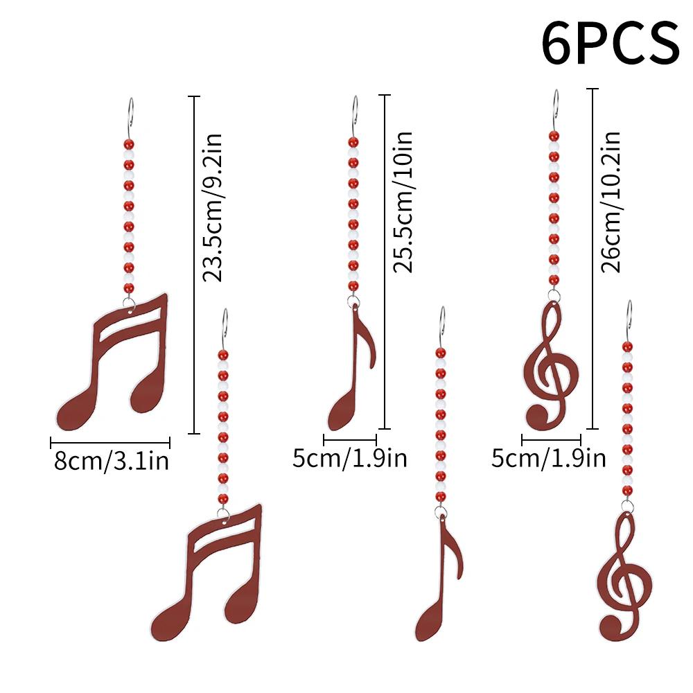 

Christmas Music Note Pendant, Red Note Tree Hanging Ornament, Music Party Decoration, Holiday Home Indoor Xmas Decor