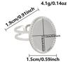 1Pcs Open Adjustable Stainless Steel Heart Sun Leaf Rings Diy Cabochons Silver/Gold Ring For Women Men Handmade Supplies