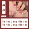 24 Pieces Cat's Eye French Girl Blush Shine Pile Diamond Sweet Flower Temperament Fashion Style Removable Nail Art 30 Pieces