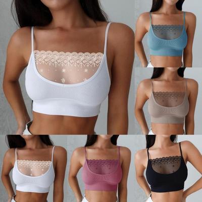 Crop Top Štýlová tenká spodná bielizeň Podprsenka na spánok Čistá farba Podprsenka bez drôtu Dámska podprsenka do obývačky