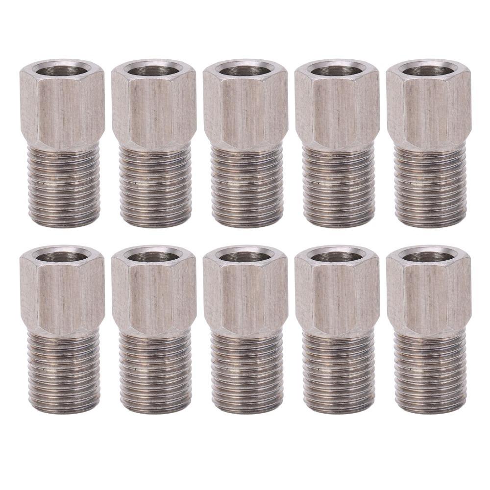 10pcs Stainless Steel Hydraulic Brake Hose Compression Nut for Disc Brake Assembly