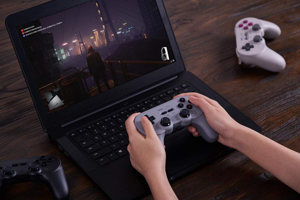 8Bitdo Pro 2 Gamepad (Graue Version) für NS Switch, PC, Android, macOS, Steam Deck, iPhone, iPad, macOS, Apple TV und Raspberry Pi