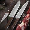 3PCS Chef Knife Japanese Kitchen Knives Set Professional Stainless Steel Meat Cleaver Slicer Knife Santoku Knife Wooden Handle