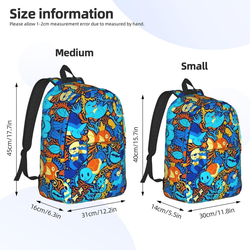 Fashion Cartoon Pokemon Theme Backpack Mochilas Dual-Use For Work Large Capacity Rucksack