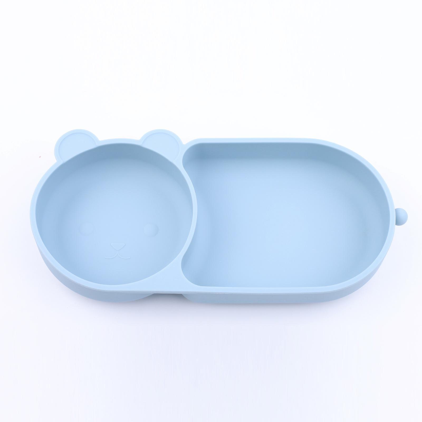 

Міжнародний силіконовий набір для годування дитини: Інтегрована тарілка та миска з ведмедиком