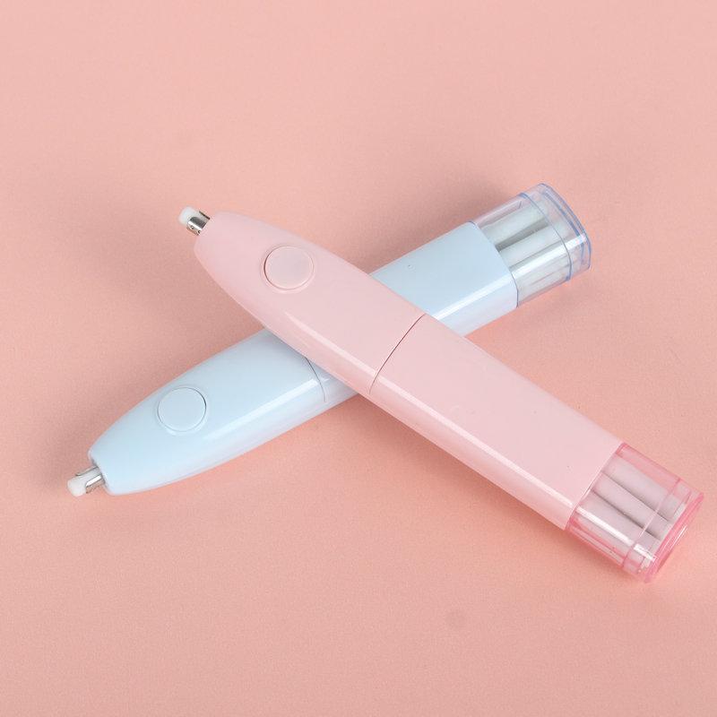 Electric Sketch Eraser Pen with 10pcs Refills Auto Rotating Battery-Powered for Artists/Drawing Students Sketching Highlighter Erase Pencil Tool