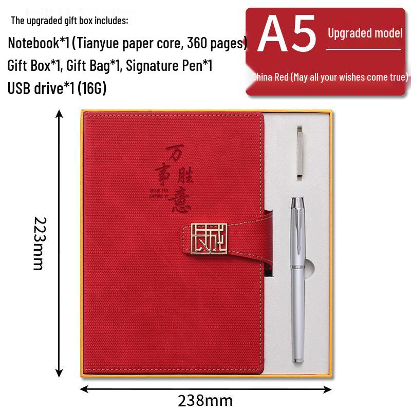 Custom Logo A5 Business Office Notebook Gift Set with 2025 Diary