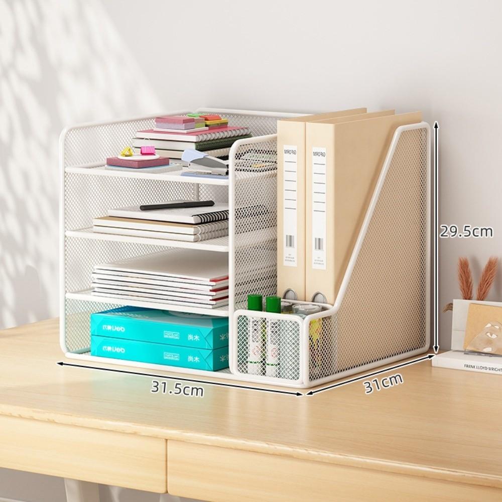 Multi-functional Desk File Organizer Space-saving Multi-layer Bookshelf Office Use