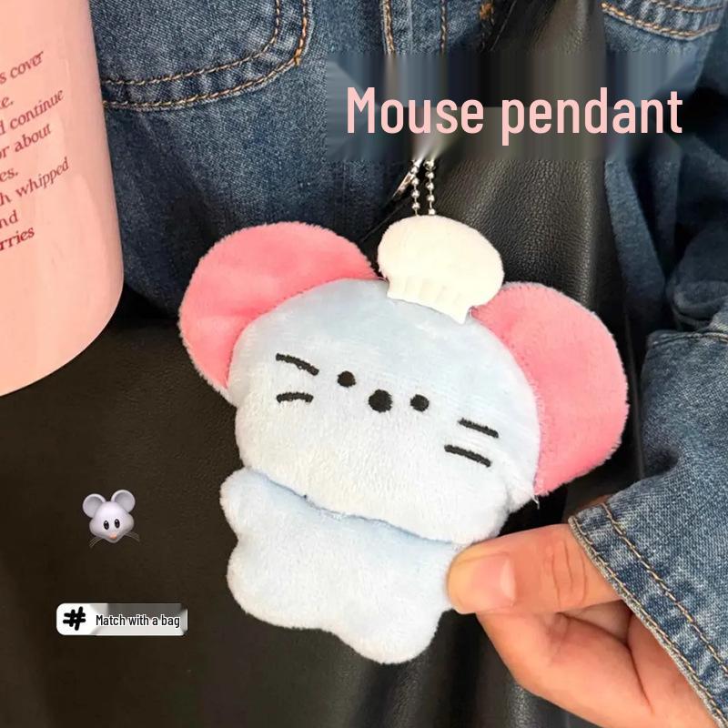 

Cartoon Gluttonous Mouse Keychain Pendant - Cute Doll Decoration