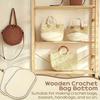 Drewniane Dno Tkanej Torby Okrągłe Dno Tkanej Koszyka Drewniana Podstawa Puste Drewniane Dno Koszyka Formowanie DIY Koszyk Tkany Szydełkowy Materiały DIY Torba na Ramię