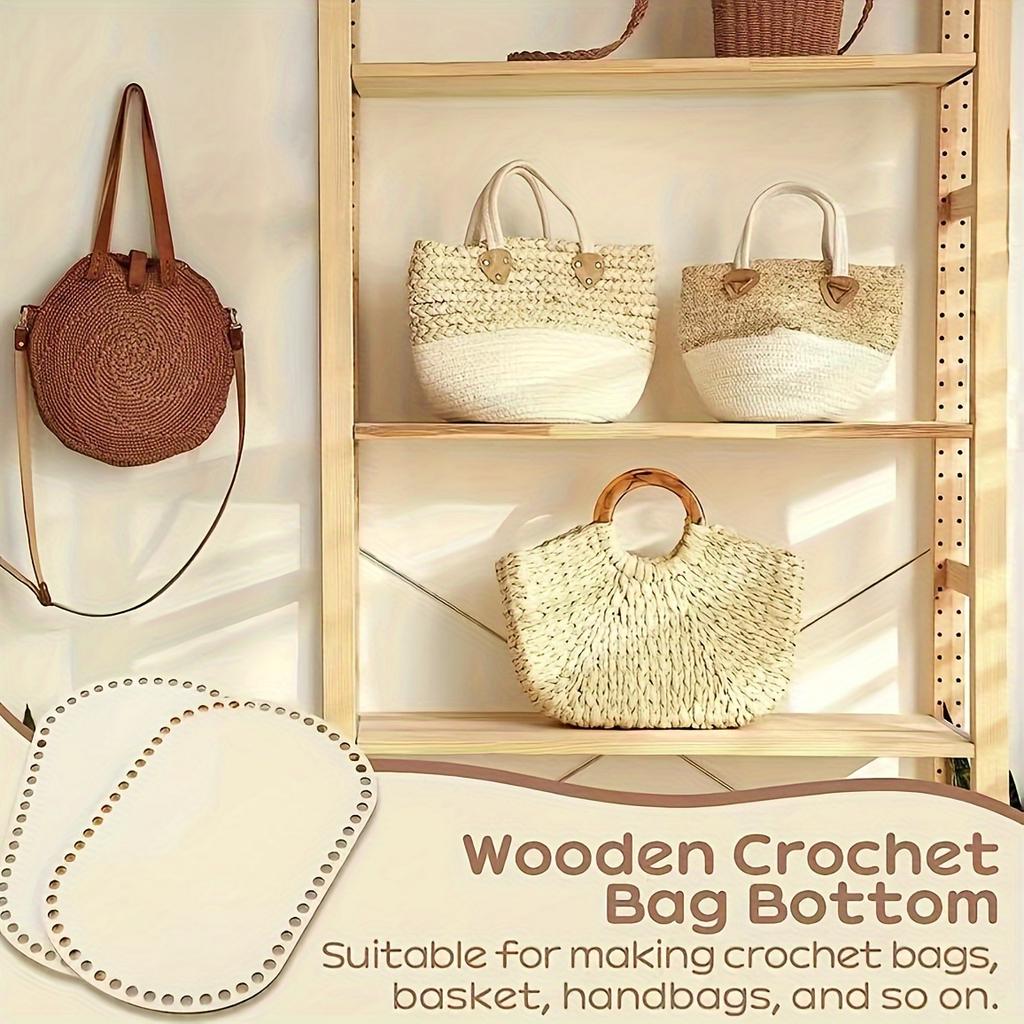 Drewniane Dno Tkanej Torby Okrągłe Dno Tkanej Koszyka Drewniana Podstawa Puste Drewniane Dno Koszyka Formowanie DIY Koszyk Tkany Szydełkowy Materiały DIY Torba na Ramię