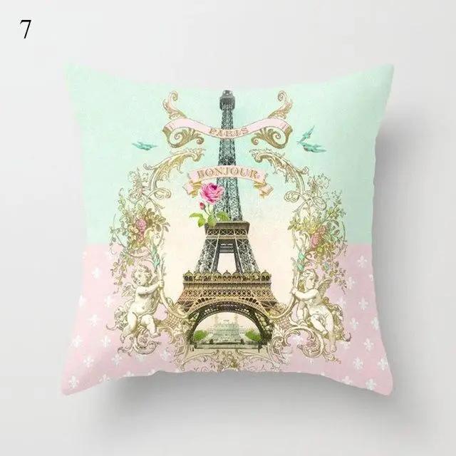 Mint Green Cushion Cover Geometric Printing Pattern Pillowcase 45*45Cm Living Room Bed Square Cushion Cover Decorative