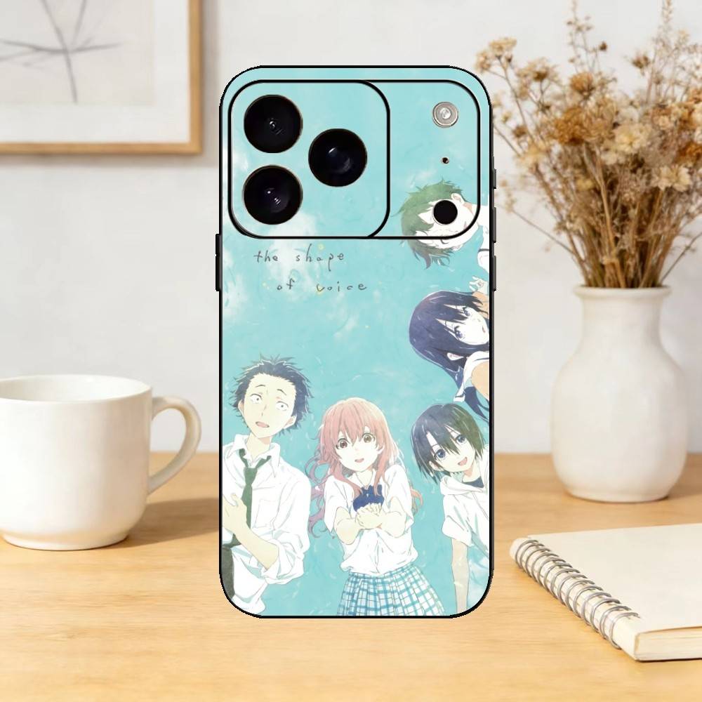 A Silent Voice Shoya Nishimiya Phone Case Silicone black Soft For IPhone 17,16,15,14,13,12,11,SE,Plus Pro Max