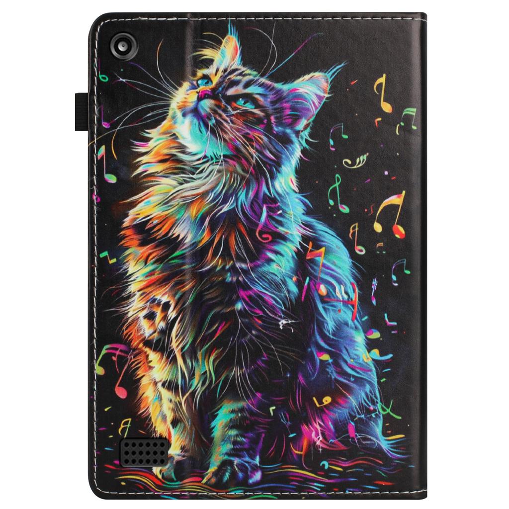 Tablet Case For Amazon Fire HD 8 (2018)/(2017)/(2016) Pattern Leather Cover with Auto Sleep/Wake, Card Holder