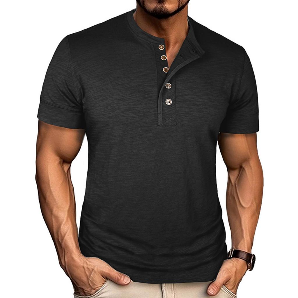 Men's Shirt Casual Round-neck T-Shirt Top