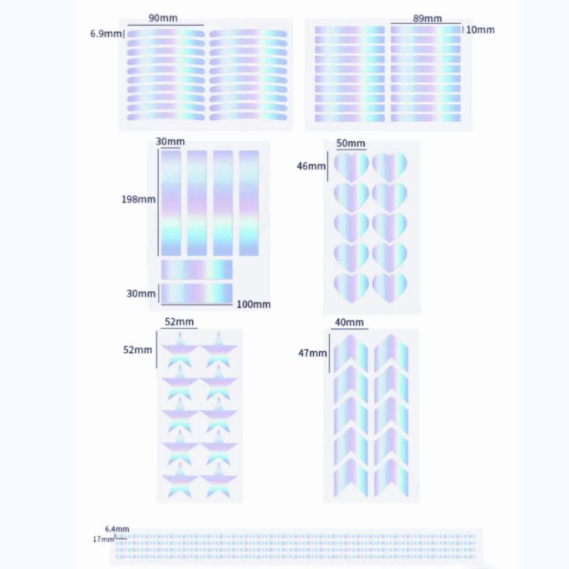 Colorful Reflective Wheel Stickers for Bikes and Motorcycles - Safety Fluorescent Strips