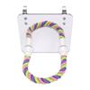 Bird Mirror with Perch Colorful Cotton Bird Rope Perch Parrot Chew Toy for Bird Cage Accessories