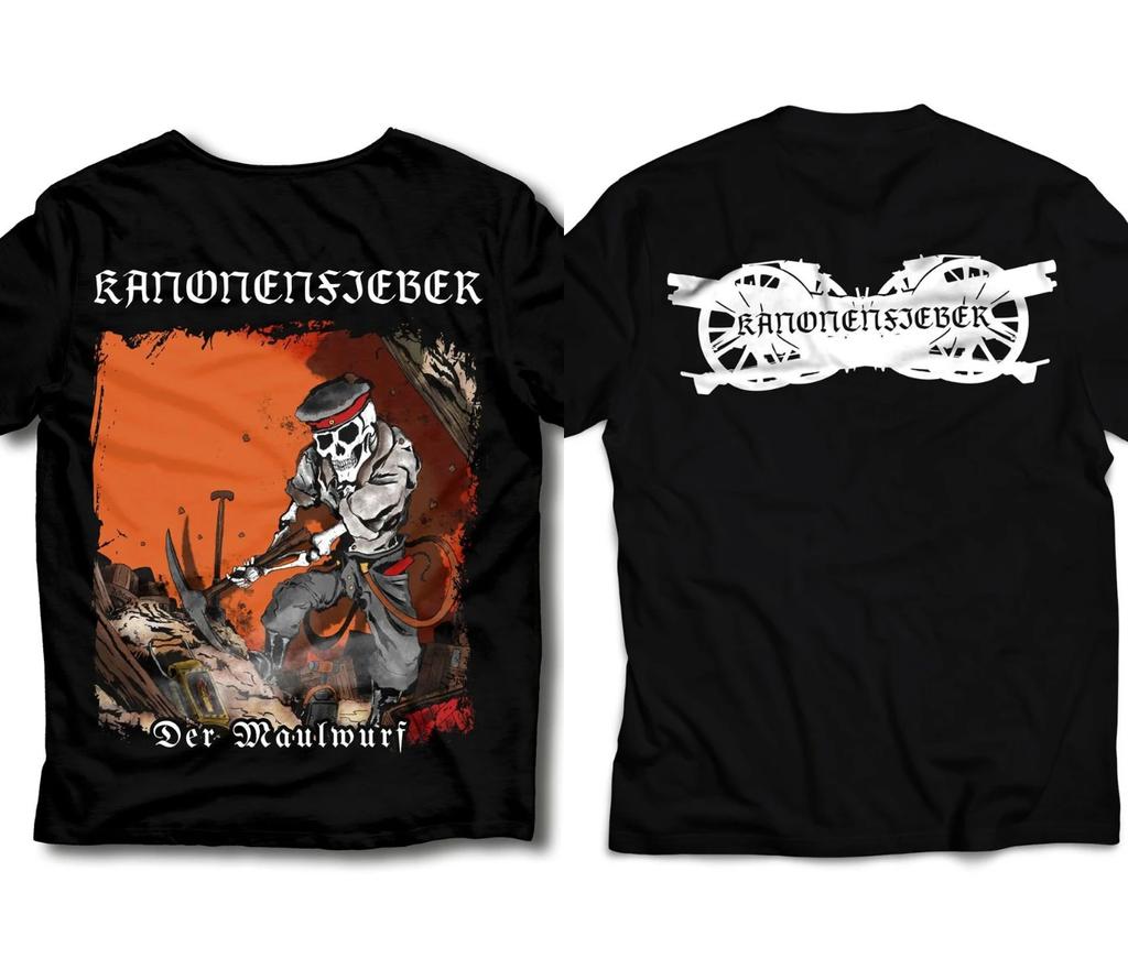 Rock Punk Tops Gothic Dark Heavy Metal Tshirt Kanonenfieber Pirnt Oversized Casual Cotton Streetwear FeUnisex Unisex Clothes Unisex