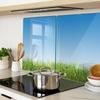 Multifunctional Decorative Glass Boards with Grass Print 2x40x52 cm