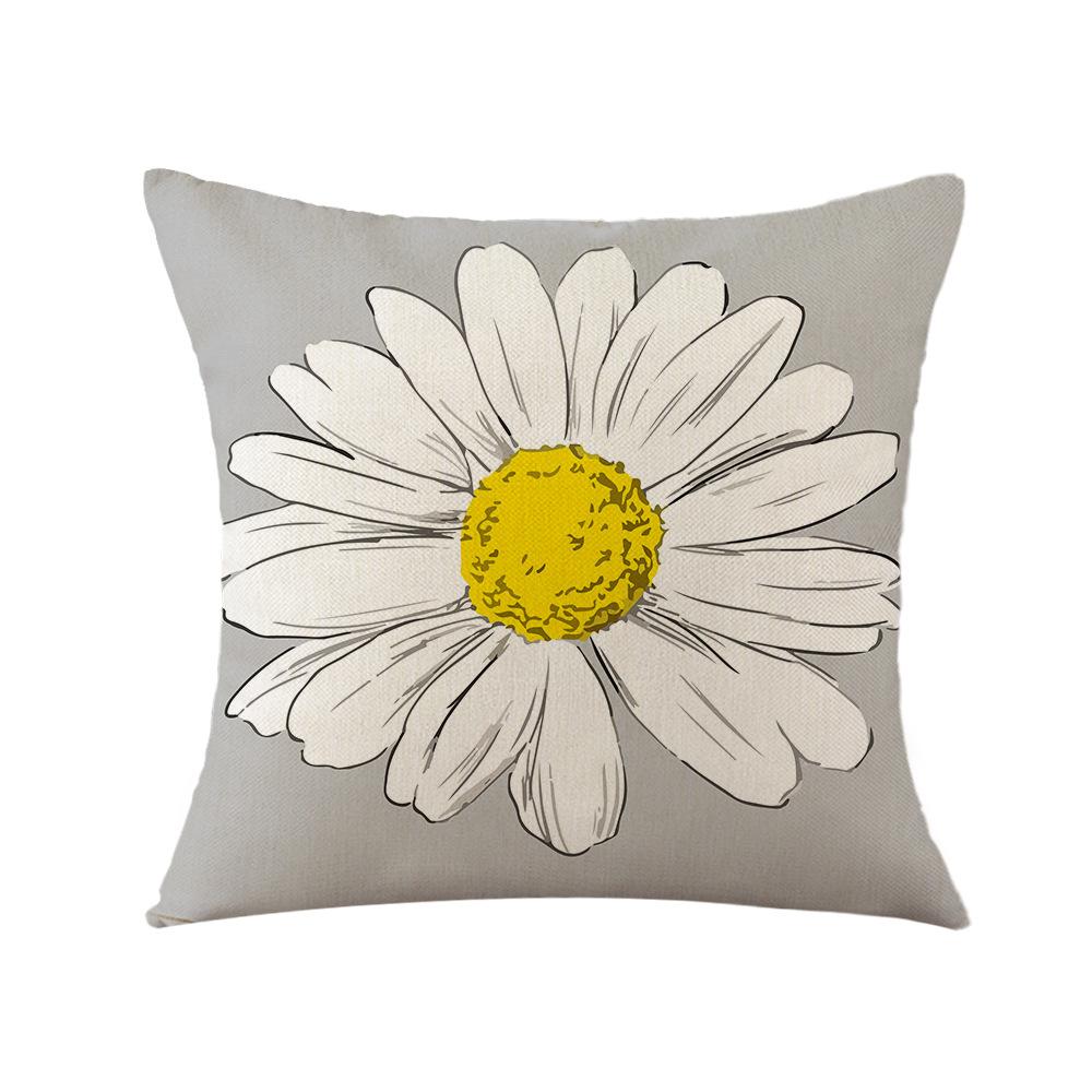 Spring Pillow, Daisy Pillowcase, New Printed Pillow, Office Sofa Pillowcase