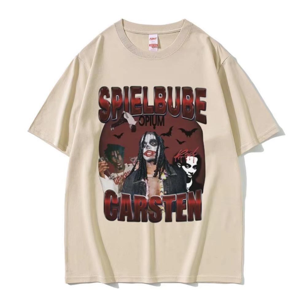 Rapper Playboi Carti Spiel Bube Carsten Grafické tričko Opium Tričko s potiskem Whole Lotta Red Pánské Vintage Hip Hop Oversize trička