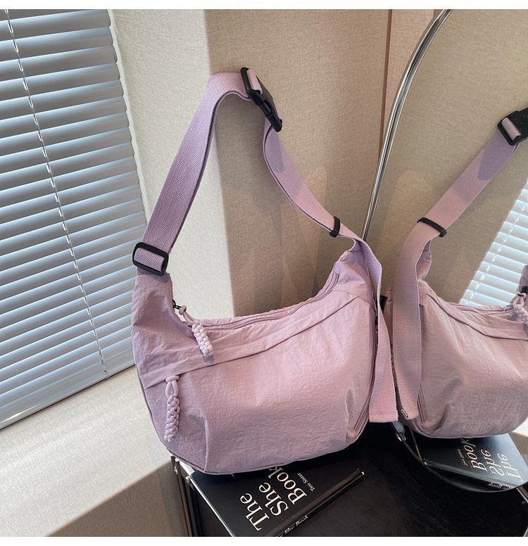 Canvas bag women's large-capacity new autumn and winter versatile casual shoulder messenger bag premium dumpling bag