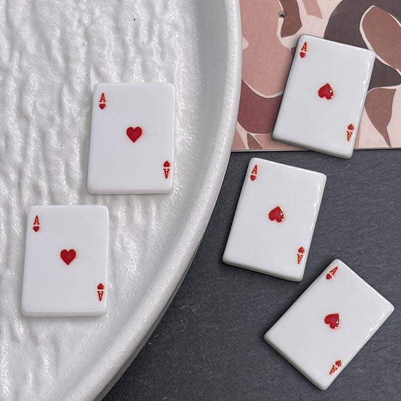 Harz Schmuck Zubehör Simulierte Spielkarten DIY Handyhüllen Handgefertigte Kinder Haarspangen Spielkarten Anhänger Materialien