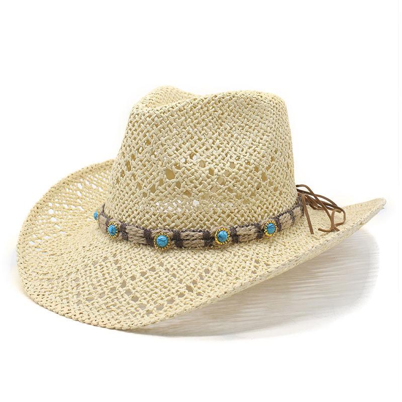 Vintage Folk Straw Hat With Ruffled Edge For Outdoor Sunshade And Casual Wear