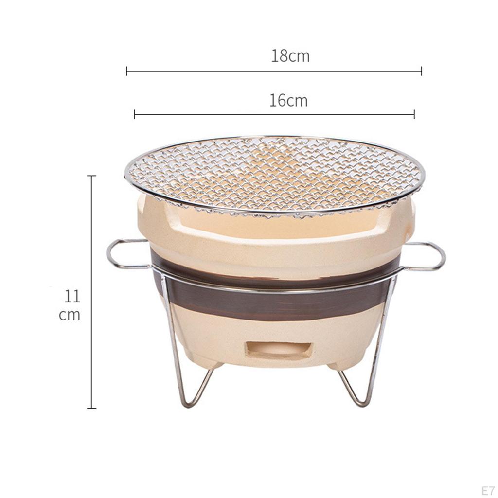 Small Charcoal Grill Camping Stove Household Barbecue Clay Stove, Japanese for Garden