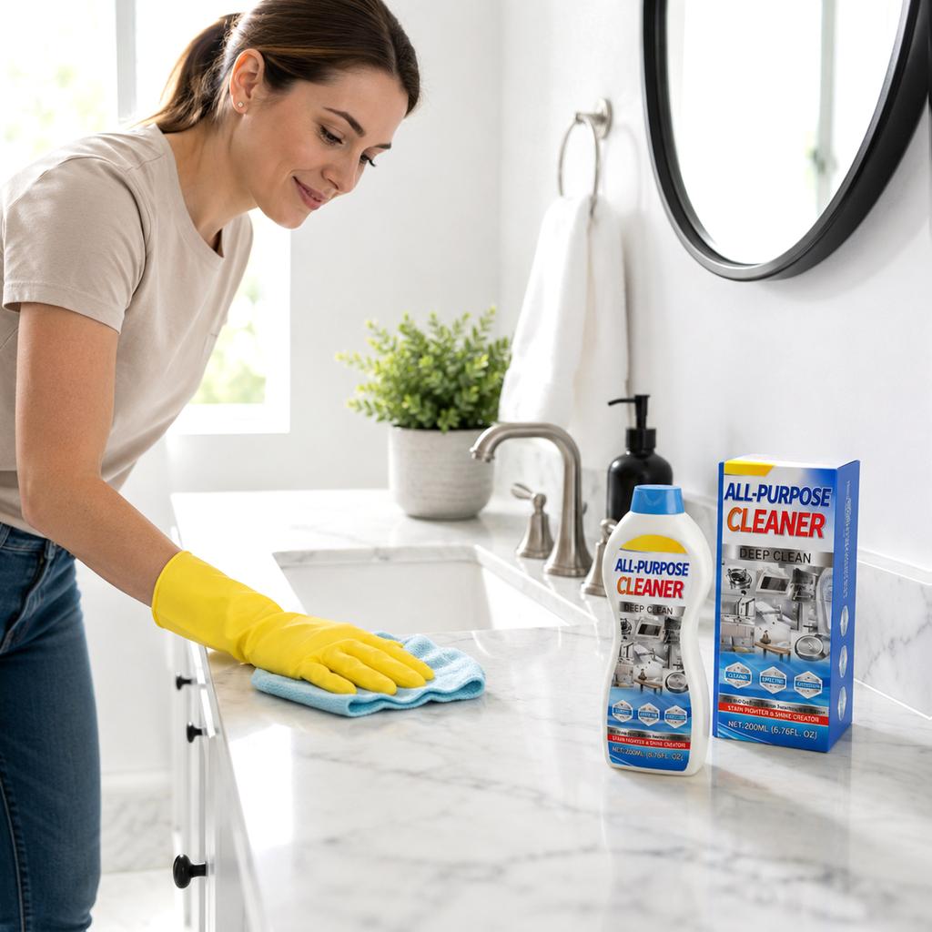 Multi-Purpose Cleaner Cream for Leather, Bathroom, Glass - Stain and Removal