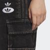 Adidas Originals Sport Lifestyle Series Loose Comfortable Striped Denim Maxi Skirt Women skirts Black JX6864