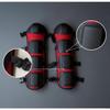 Adjustable Gardening Leg Guards | Padded, BrushCutting Guards, for Yard Work Black Red 3section