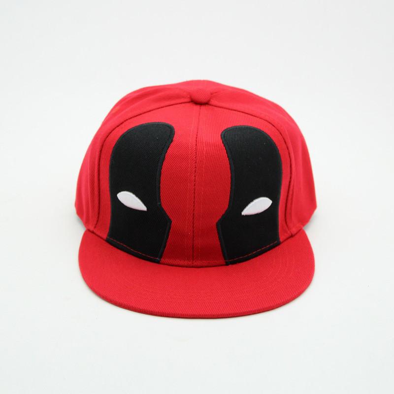 Adjustable Baseball Deadpool Cap Flat Brim Hat Accessory Decorations